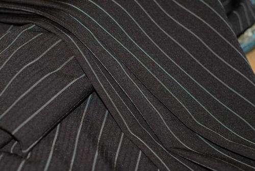 Black Stretch Pinstripe fabric (5m)