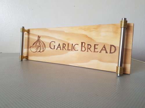 Carved Garlic Bread Board
