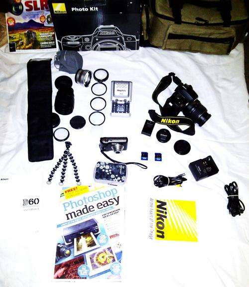 Nikon D60 Camera + lense; filters & adaptors with L18 Digital Nikon camera bundle