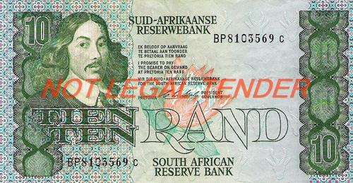Ten rand note