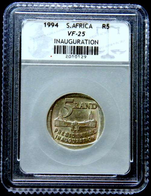 1994 INAUGURATION R 5 @ sacgs graded @ VF- 25 @@ rare grade @@ LOOK @@
