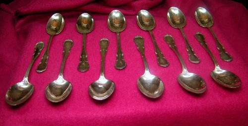 Beautifully patterned 800 silver demi tea spoons
