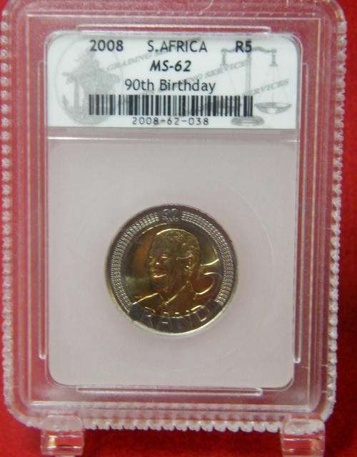 2008 90TH BIRTHDAY R5 MS62 Graded Coin