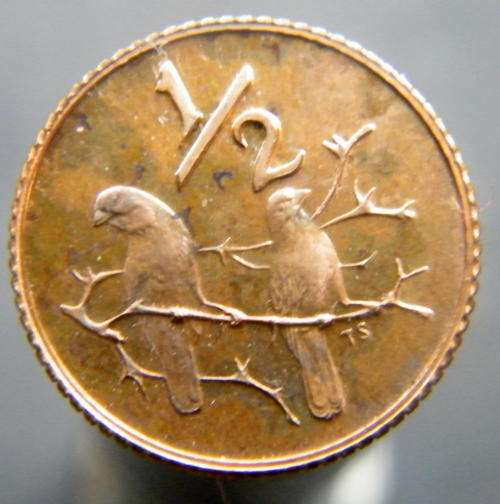 1970 PROOF SOUTH AFRICAN HALF CENT