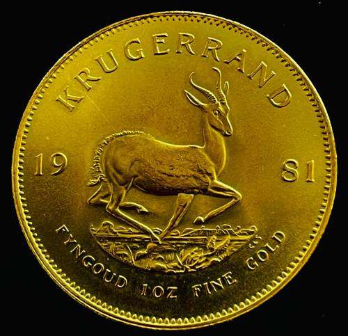 1981 KRUGER RAND 1ounce FINE 22c yellow gold.