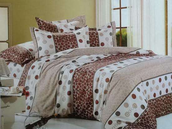 6 Piece - Cotton Feel - Bed Linen - Queen Size- Duvet Cover Set