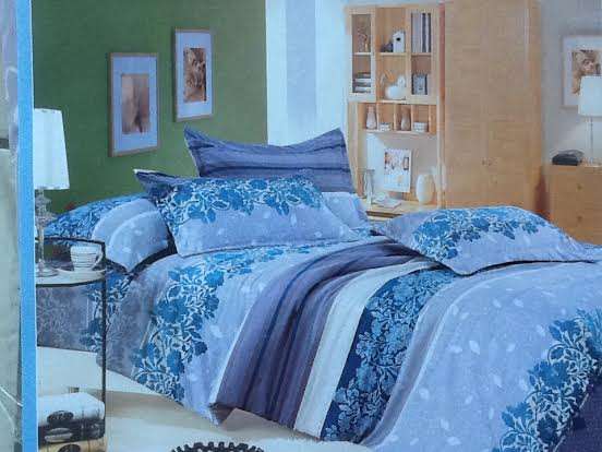 6 Piece - Cotton Feel - Bed Linen - Queen Size- Duvet Cover Set