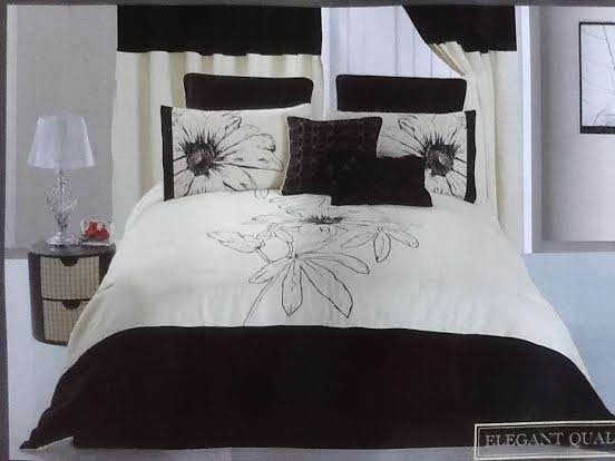 14 Piece - Cotton Feel - Bed Linen - Queen Size- Duvet Cover Set
