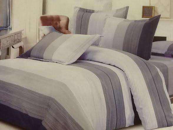 6 Piece - Cotton Feel - Bed Linen - Queen Size- Duvet Cover Set