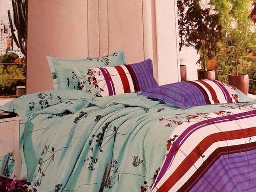 6 Piece - Cotton Feel -Bed Linen - Queen Size- Duvet Cover Set