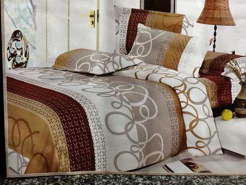 6 Piece - Cotton Feel - Bed Linen - Queen Size- Duvet Cover Set