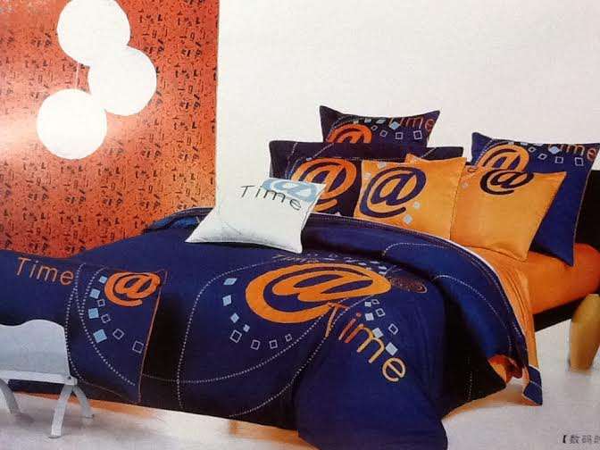 6 Piece - Cotton Feel - Bed Linen - Queen Size- Duvet Cover Set