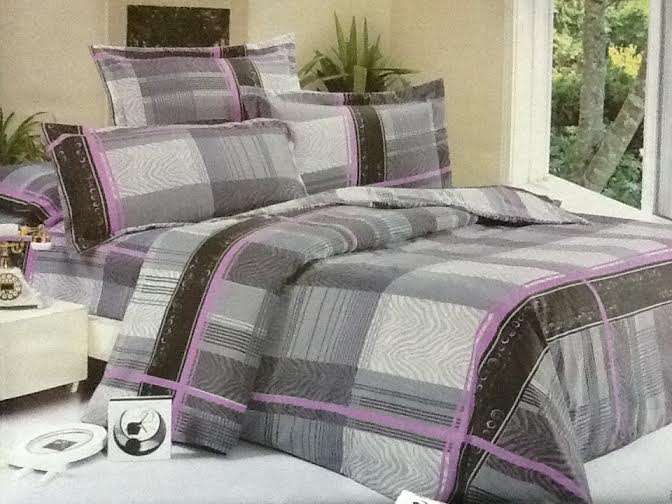 6 Piece - Cotton Feel - Bed Linen - Queen Size- Duvet Cover Set