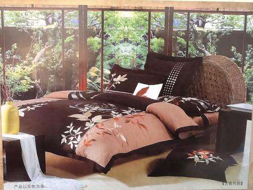 6 Piece - Cotton Feel - Bed Linen - Queen Size- Duvet Cover Set