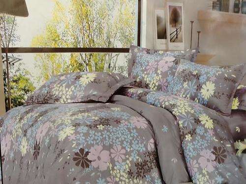 6 Piece - Cotton Feel -Bed Linen - Queen Size- Duvet Cover Set