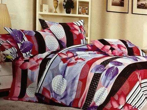 6 Piece - Cotton Feel - Bed Linen - Queen Size- Duvet Cover Set