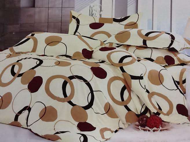 6 Piece - Cotton Feel - Bed Linen - Queen Size- Duvet Cover Set