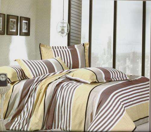 6 Piece - Cotton Feel - Bed Linen - Queen Size- Duvet Cover Set