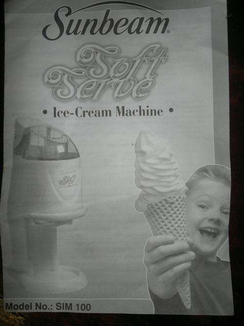Other Small Appliances sunbeam soft serve ice cream machine was sold for 102.00 on 23 Jan at 23 46 by madbiker in Johannesburg ID 88133321