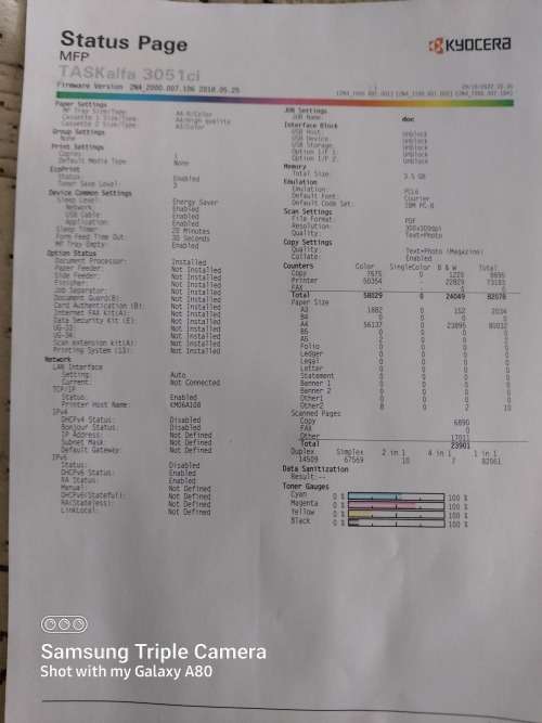 THE REAL HEAVY DUTY KYOCERA TASKalfa 3051ci Mfc color printer. 80000 copies per month