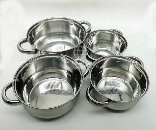 ACE 8 PIECE STAINLESS STEEL COOKWARE