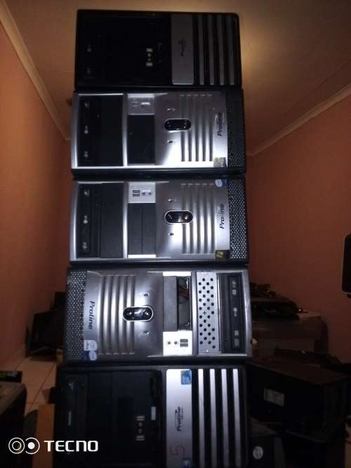 2 x Proline Officeware Tower Desktop PC | core 2 duo 3.0GHz | 4GB DDR3 Ram and 3 x Proline Partner,