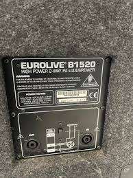 Money Maker Set of 2 BEHRINGER EUROLIVE B1520 PA speakers