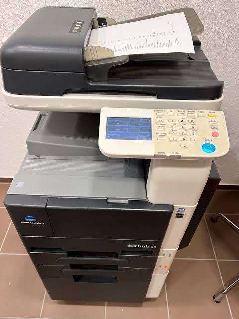 Konica Minolta Bizhub 36 Heavy Duty printer, up to 40 PPM, 150000 PPM, fully loaded with cartridge