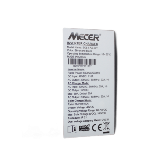 Mecer SOL-I-AX-5M 5KV PURE SINE SOLAR inverter