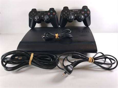 Sony PlayStation 3 slimline 320gb with 2 controllers