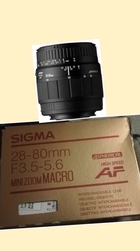 Sigma 28-80mm F3.5-5.6 Aspherical Macro HF Lens for Canon-AF Camera