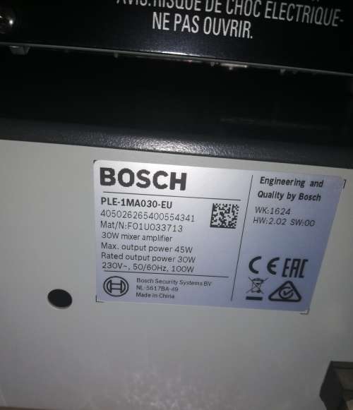 BOSCH PLENA AMPLIFIER & DENON TUNER (TU-1500AE)