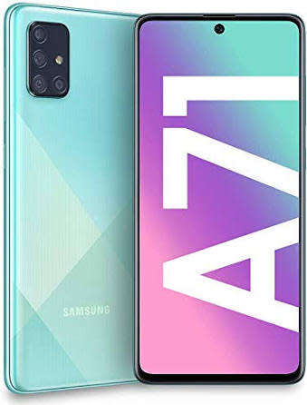 High End Samsung Galaxy A71, Caribbean Blue, 128GB, 6GB, 64MP, 2 x 2.2 ghz