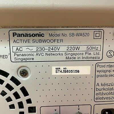 Panasonic SB-WA520 Active Subwoofer Speaker