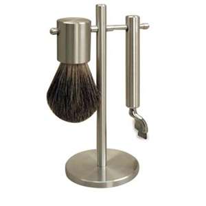 Matt Stainless Steel Shaving Set
