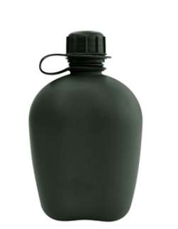 Khaki canteen with caption lid