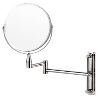 Chrome extendable wall mirror