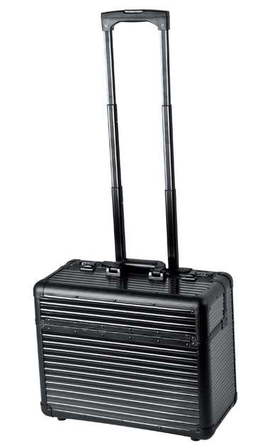Trolley document case with metal corners