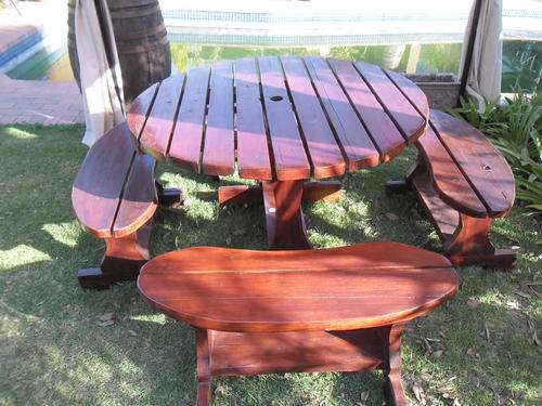 Solid wooden 8 seater patio set