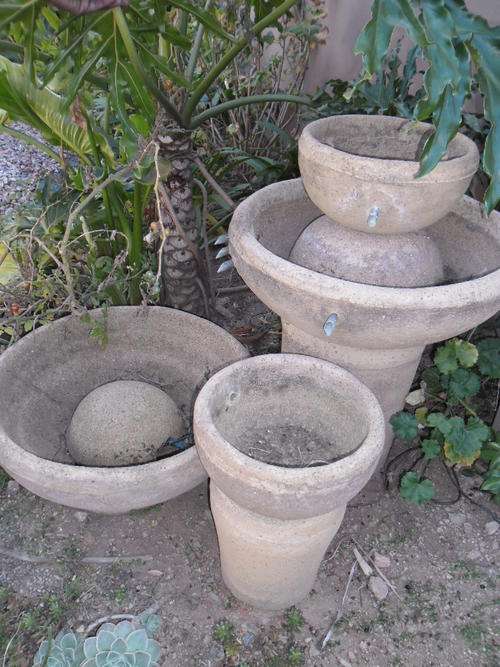 Water feature with pump