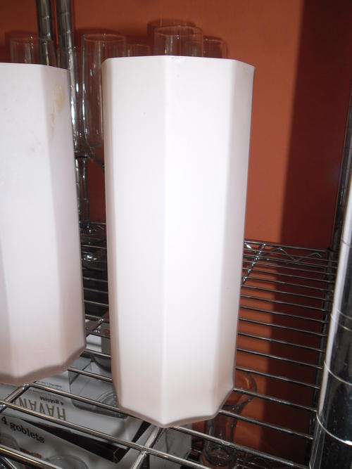 A pair of pale pink vases