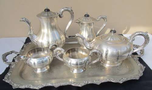 BEAUTIFUL TEA SET ON TRAY