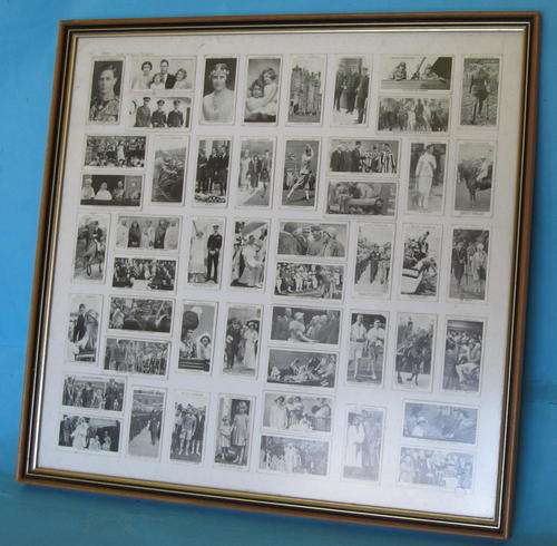 FRAMED ROYAL FAMILY CIGARETTE CARDS