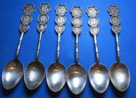 ASIAN STERLING SILVER SPOONS