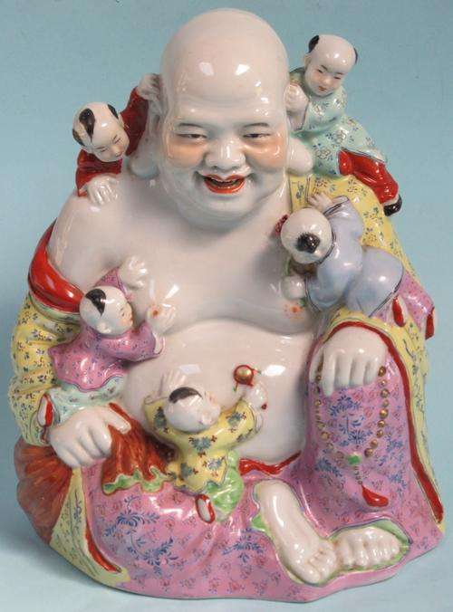 LARGE ROSE FAMILLE BUDDHA