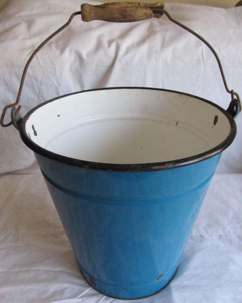 #RARE# ANTIQUE ENAMEL BUCKET