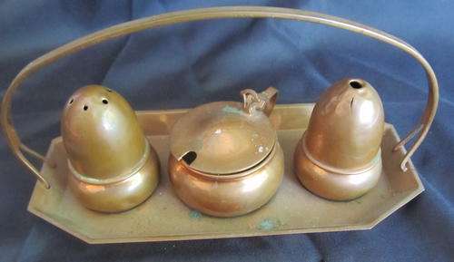 COPPER CRUET SET