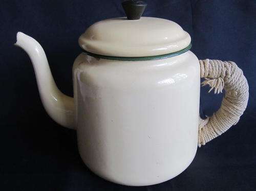 LARGE ENAMELWARE TEA POT