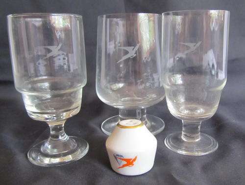 SAA AIRWAYS GLASSES & SALT POT