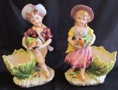 PAIR OF BOY / GIRL  FIGURINES